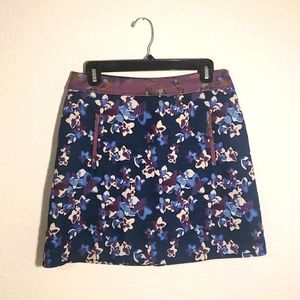 Anthropologie Maeve Floral Brocade Mini Skirt, size
